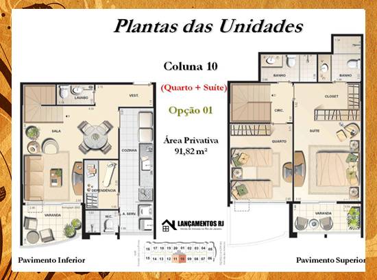 Plantas de casas duplex com 3 quartos | Decorando Casas