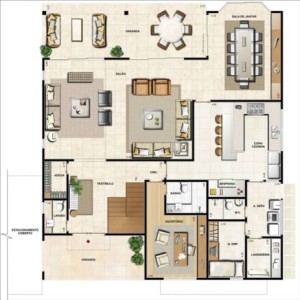 planta-de-casas-modernas-4-quartos