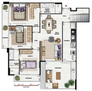 planta-de-casas-modernas-4-quartos
