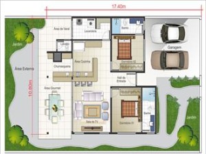 plantas-de-casas-térreas-modernas