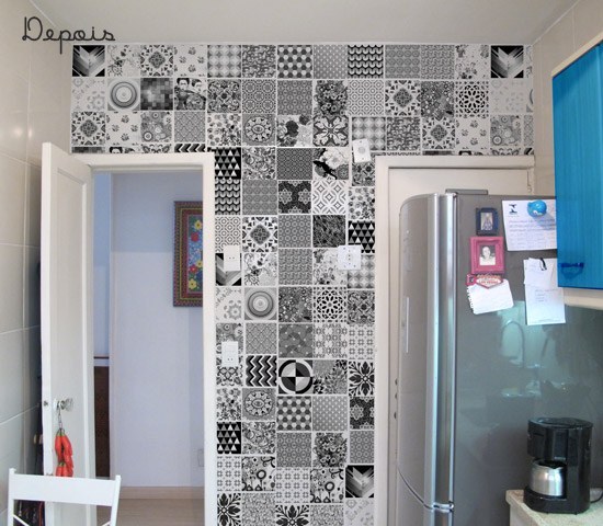 Papel de parede de azulejo para cozinha