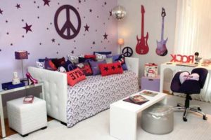 Decoração de quarto com tema musical