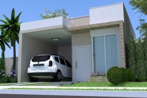 Fachadas de casas simples com garagem