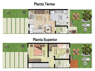 Plantas-de-casas-duplex-com-2-quartos