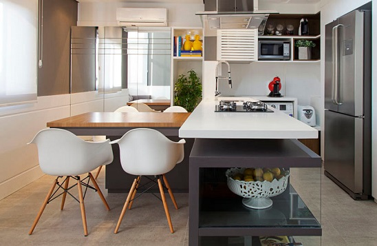 Cozinhas planejadas com península - Decorando Casas