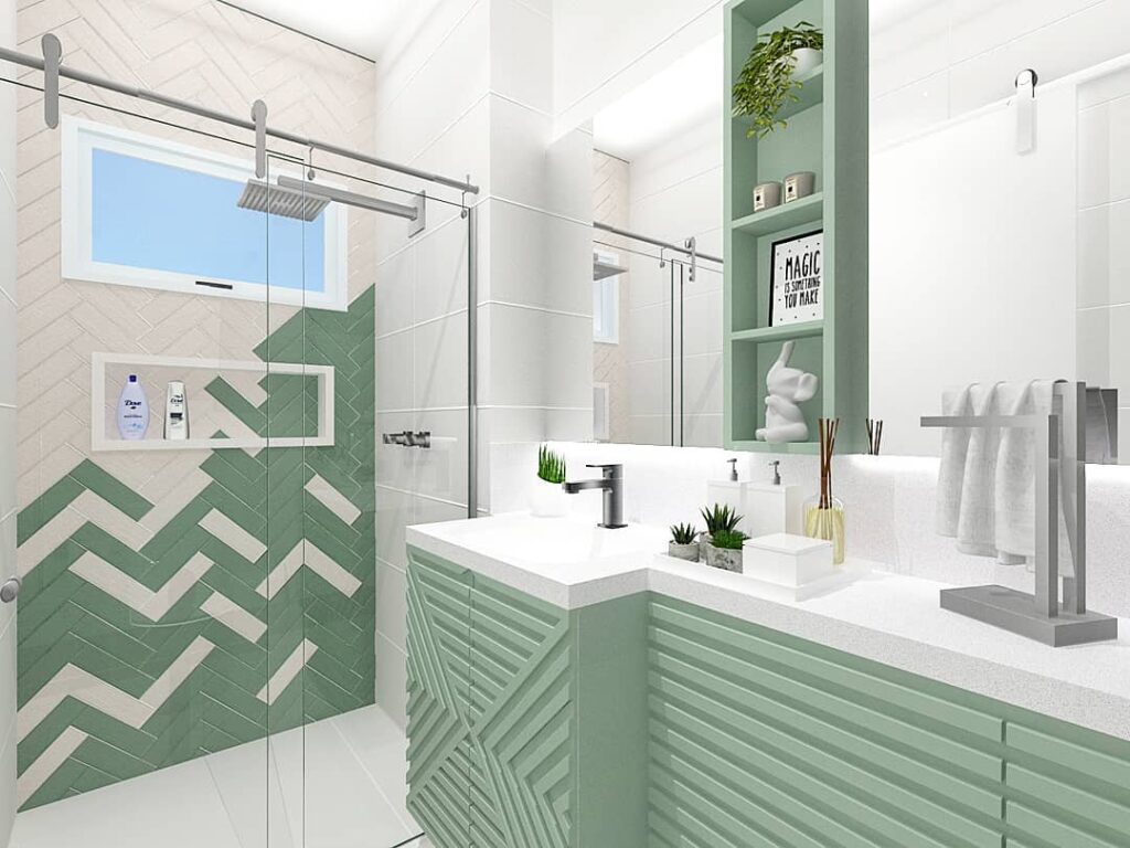 Cores-para-pintar-parede-de-banheiro-2023-Verde